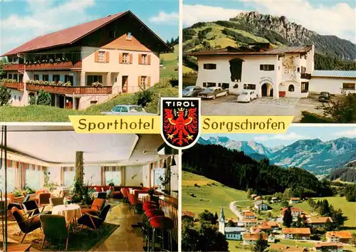 AK / Ansichtskarte  Langenschwand Sporthotel Sorgschrofen Gastraum Panorama