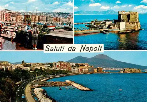 AK / Ansichtskarte 73916669 Napoli_Neapel_IT Ostricaro a Mergellina Castell dell Ovo Via Carracciolo