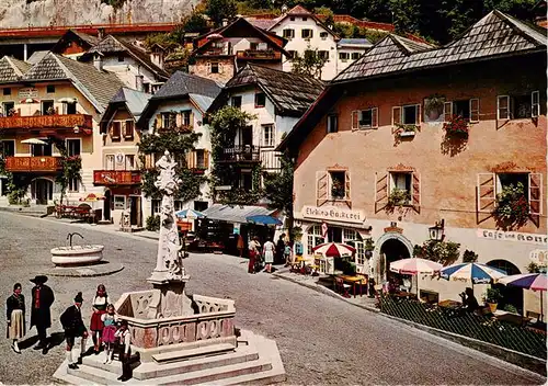 AK / Ansichtskarte  Hallstatt_Oberoesterreich_AT Marktplatz Brunnen