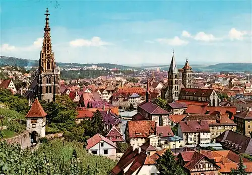 AK / Ansichtskarte 73916685 Esslingen__Neckar Stadtansicht mit Kirchen