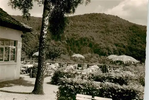 AK / Ansichtskarte  Bad_Pyrmont Gasthaus Langer Grund Terrasse