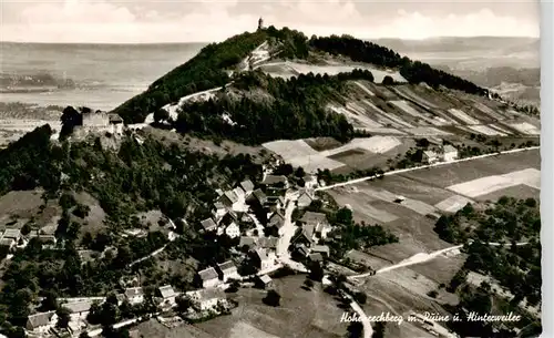 AK / Ansichtskarte  Hohenrechberg_Schwaebisch_Gmuend Fliegeraufnahme mit Ruine und Hinterweiler