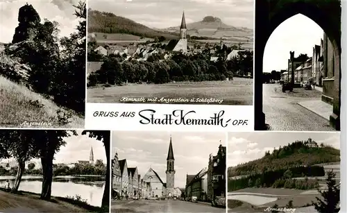 AK / Ansichtskarte 73916721 Kemnathen_Oberpfalz Anzenstein Stadtansicht mit Anzenstein und Schlossberg Durchblick Ortspartie Armesberg