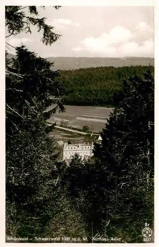 AK / Ansichtskarte  Schoenwald_Schwarzwald Kurhaus Adler