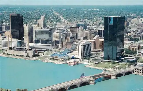 AK / Ansichtskarte 73916746 Toledo_Ohio Skyline view of downtown Toledo and the Moumee River