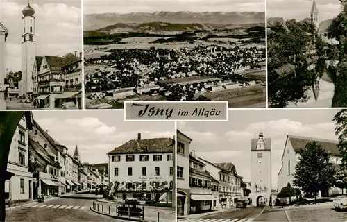 AK / Ansichtskarte  Isny_Allgaeu Kirche Panorama Ortspartie Stadttor