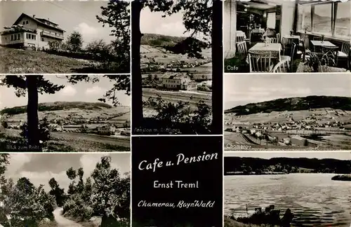 AK / Ansichtskarte 73916789 Chamerau Cafe Pension Ernst Treml Gaststube Panorama Seepartie