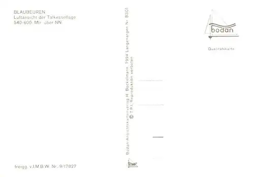 AK / Ansichtskarte  Blaubeuren Fliegeraufnahme