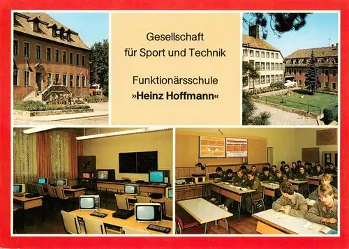 AK / Ansichtskarte  Blankenburg_Harz Gesellschaft fuer Sport und Technik Funktionaersschule Heinz Hoffmann Klassenzimmer Technikraum