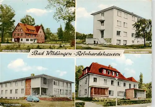 AK / Ansichtskarte  Bad_Wildungen_Reinhardshausen Kurheim zur alten Muehle Haus Sonnenblick Haus Hahnberg Haus am Kurpark