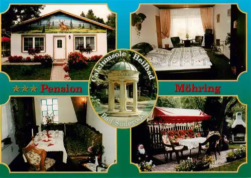 AK / Ansichtskarte 73916891 Bad_Suderode Pension Moehring Gaststube Zimmer Gartenschaukel