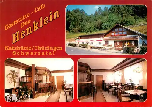 AK / Ansichtskarte 73916938 Katzhuette_Thueringen Gaststaette Cafe Duo Henklein Gastraeume