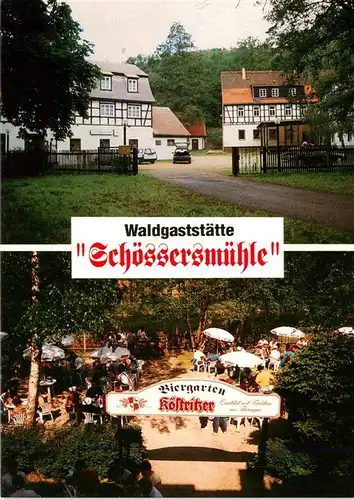 AK / Ansichtskarte 73916959 Eisenberg__Thueringen Waldgaststaette Schloessersmuehle Biergarten