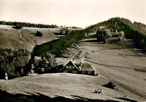 AK / Ansichtskarte  Muenstertal__Schwarzwald Almgaststaette Kaelbelescheuer Fliegeraufnahme