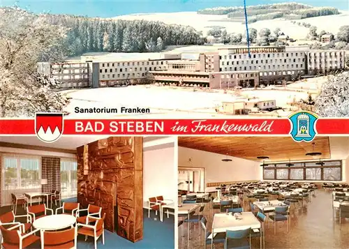 AK / Ansichtskarte 73917011 Bad_Steben Sanatorium Franken Gastraum Speisesaal