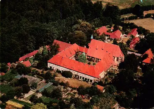 AK / Ansichtskarte  Hankensbuettel Kloster Isenhagen Fliegeraufnahme