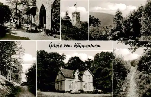 AK / Ansichtskarte  Rinteln_Weser Ausflugsziel Waldkater Klippenturm Gasthaus Waldwege Turm