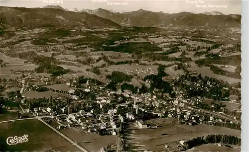 AK / Ansichtskarte 73917064 Miesbach Fliegeraufnahme mit Karwendel und Benediktenwand