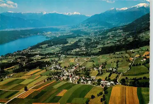 AK / Ansichtskarte 73917095 Obermillstatt_Kaernten_AT Fliegeraufnahme mit Millstaettersee