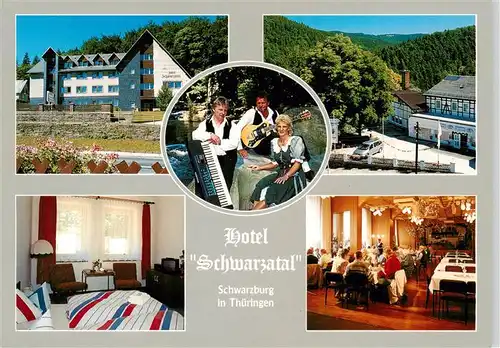 AK / Ansichtskarte 73917135 Schwarzburg_Thueringer_Wald Hotel Schwarzatal Gastraum Zimmer Musikgruppe