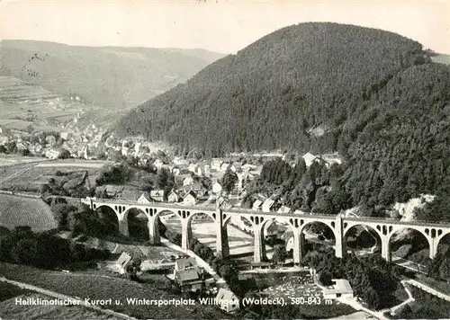 AK / Ansichtskarte  Willingen_Sauerland Fliegeraufnahme mit Viadukt