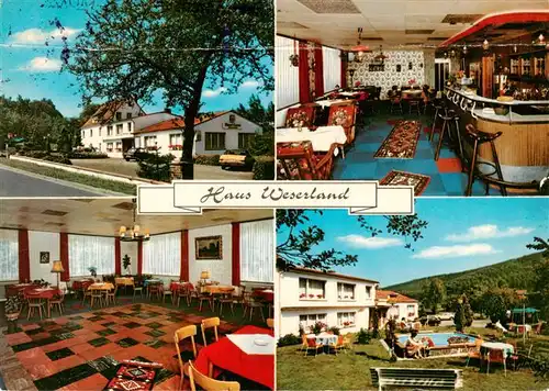 AK / Ansichtskarte 73917177 Reinhardshagen Haus Weserland Gastraeume Bar Pool