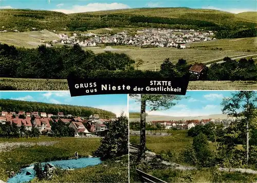 AK / Ansichtskarte 73917210 Nieste_Hessen Panorama Ortsansichten