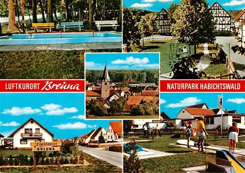 AK / Ansichtskarte 73917212 Breuna_Hessen im Habichtswald Ortspartien Kirche Minigolf Park