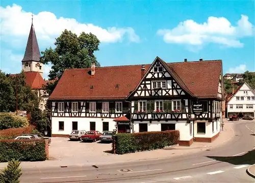 AK / Ansichtskarte  Lorch_Remstal_BW Gasthof Ratsstube mit Kirche