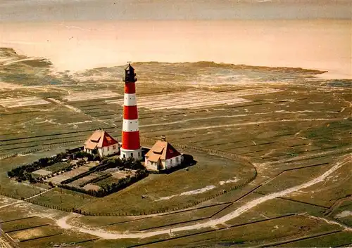 AK / Ansichtskarte  Westerhever Leuchtturm Fliegeraufnahme