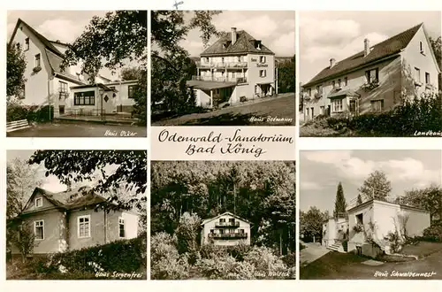 AK / Ansichtskarte  Bad_Koenig_Odenwald Sanatorium Haus Oskar Haus Belmann Landhaus Haus Sorgenfrei Haus Waldeck Haus Schwalbennest