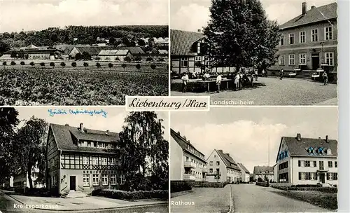 AK / Ansichtskarte  Liebenburg Domaene Landschulheim Kreissparkasse Rathaus