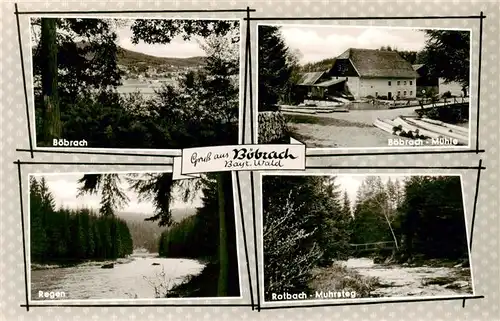 AK / Ansichtskarte 73917305 Boebrach_Bayern Ansicht vom Waldrand aus Muehle Regen Rotbach Muhrsteg