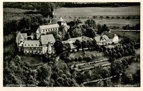 AK / Ansichtskarte  Schiffenberg_Giessen Historische Staette 12.  Jhdt. Original Fliegeraufnahme