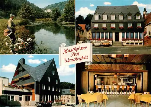 AK / Ansichtskarte 73917361 Waischenfeld Gasthof zur Post Partie am See Fraenkische Schweiz