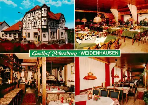 AK / Ansichtskarte 73917392 Weidenhausen_Gladenbach_Salzboedetal Gasthof Petersburg Restaurant