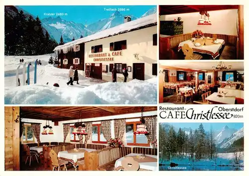 AK / Ansichtskarte 73917453 Oberstdorf Restaurant Cafe Christlessee Gastraeume