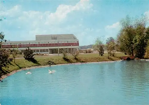 AK / Ansichtskarte  Schrozberg Schule Schwanenweiher