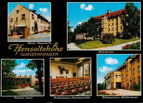 AK / Ansichtskarte 73917515 Gunzenhausen_Altmuehlsee Hensoltshoehe Haus Wegwarte Kurheim Bethel Saal Innenansicht Diakonissen Mutterhaus