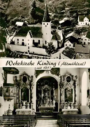 AK / Ansichtskarte  Kinding Wehrkirche Inneres Altar