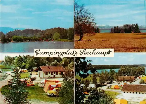 AK / Ansichtskarte  Seeshaupt_Starnberger_See Camping und Badeplatz Seeshaupt Teilansichten