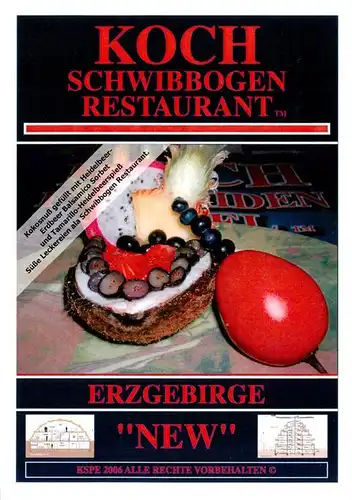 AK / Ansichtskarte 73917571 Erzgebirge_Region Koch Schwibbogen Restaurant 