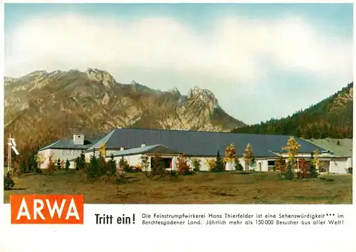AK / Ansichtskarte 73917593 Berchtesgaden ARWA Feinstrumpfwirkerei Hans Thierfelder