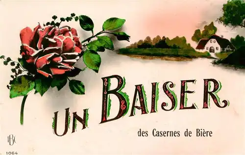 AK / Ansichtskarte  Biere_VD Un Baiser des Casernes de Biere Feldpost