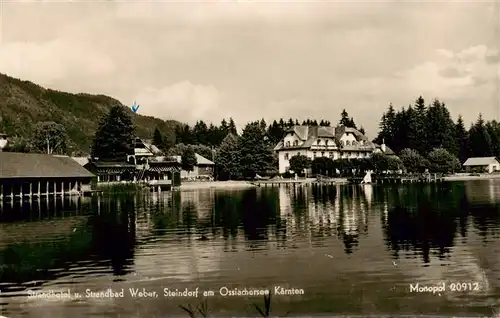 AK / Ansichtskarte  Steindorf_Ossiacher_See_Kaernten_AT Strandhotel und Strandbad Weber