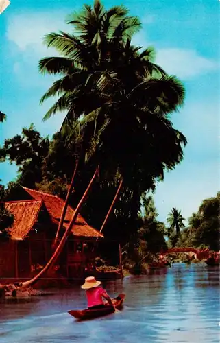 AK / Ansichtskarte 73917649 Bangkok_Thailand Typical Canal Scene of Thonburi