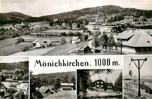 AK / Ansichtskarte 73917679 Moenichkirchen_Niederoesterreich_AT Panorama Teilansichten Sessellift