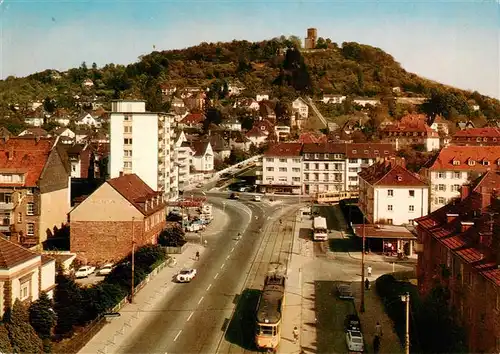 AK / Ansichtskarte 73917682 Durlach_Karlsruhe_Baden Endstation der Strassenbahn und Turmberg