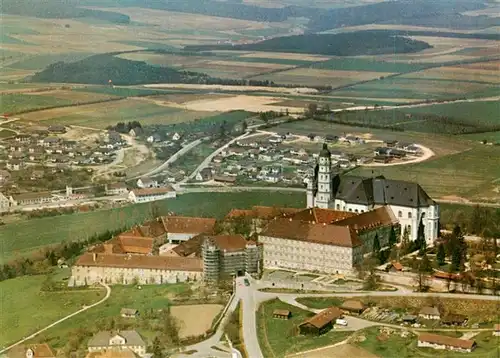 AK / Ansichtskarte  Neresheim Abtei Neresheim Kirche und Kloster Fliegeraufnahme 