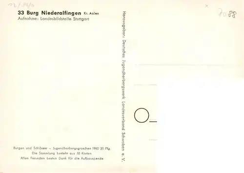 AK / Ansichtskarte  Niederalfingen_Huettlingen Burg Niederalfingen